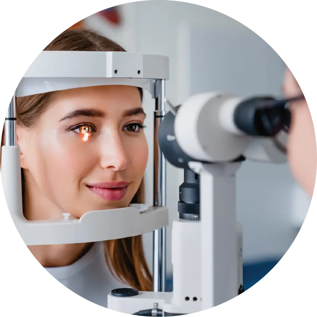 Woman at Eye Exam