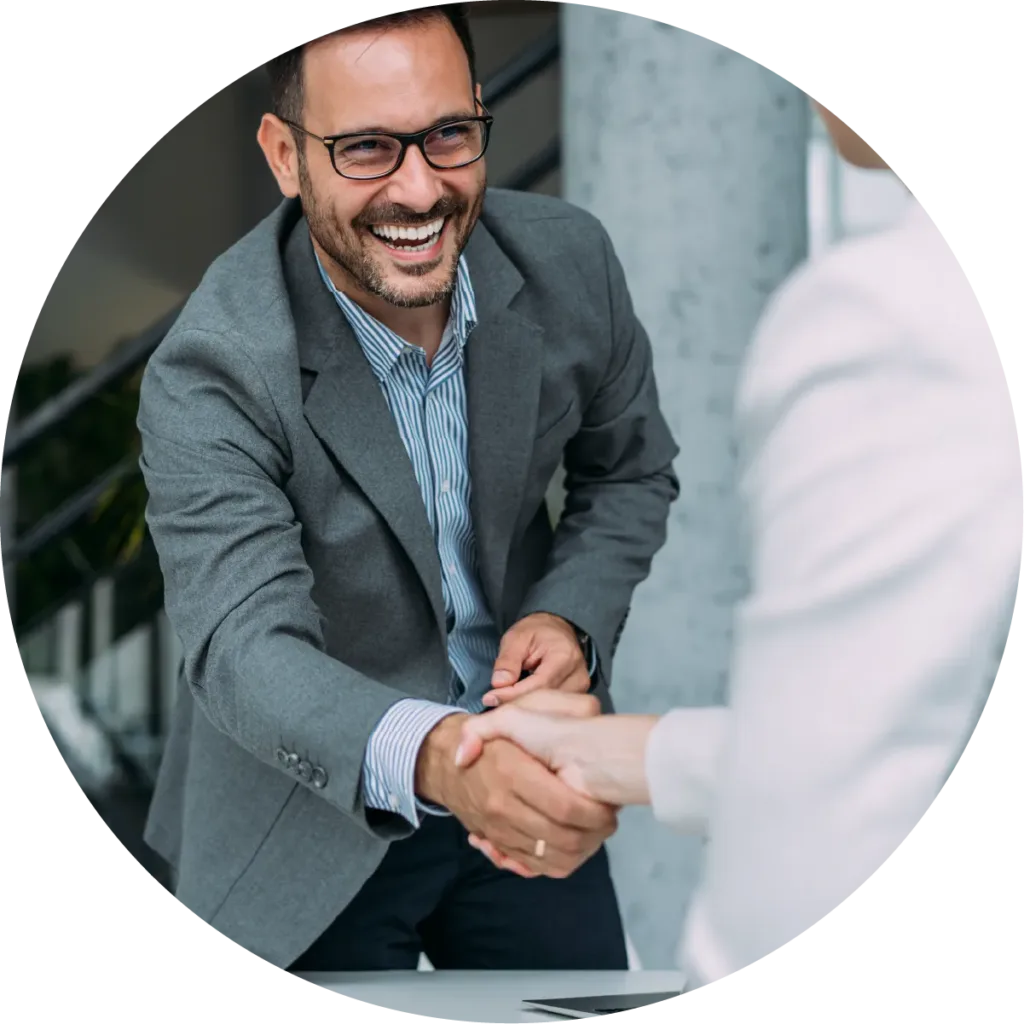 Man shaking hands